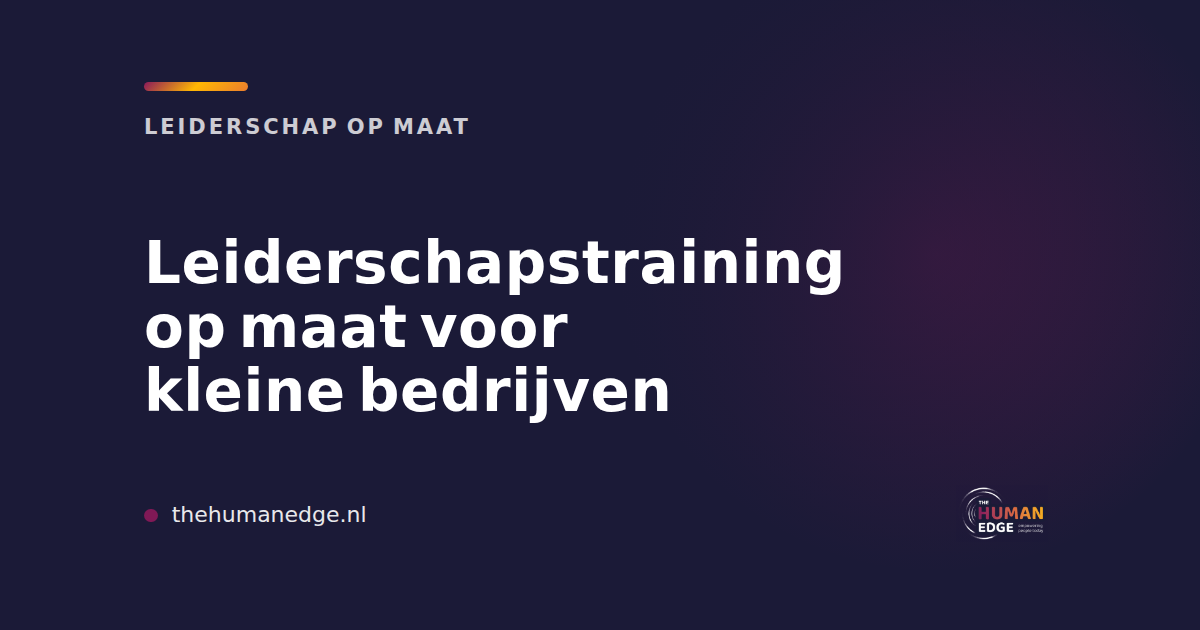 Kaart van The Human Edge over leiderschapstraining op maat voor kleine bedrijven