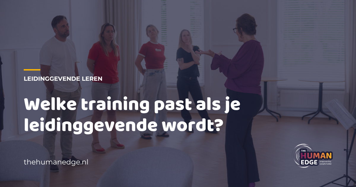 Merkkaart van The Human Edge over training voor nieuwe leidinggevenden
